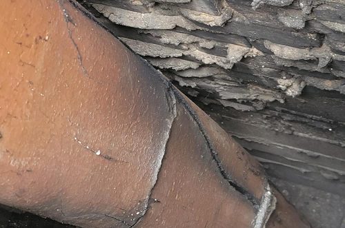 Cracked chimney liner